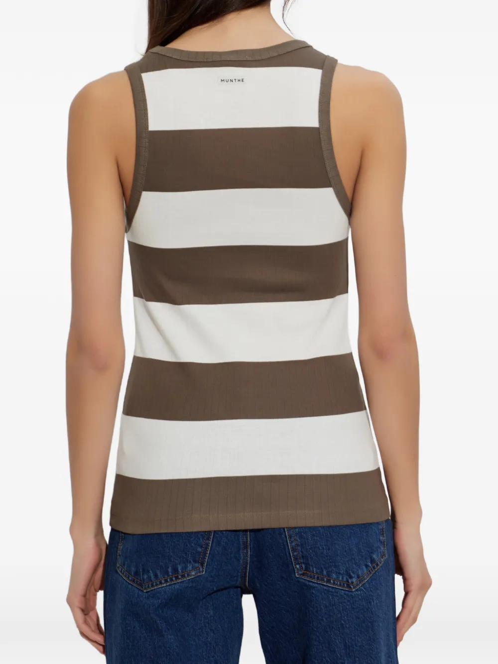 MUNTHE Tezza striped top Bruin