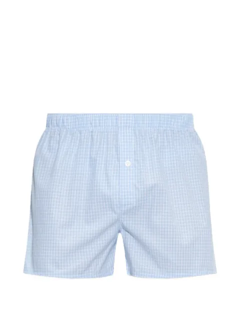 Hanro gingham-check boxers