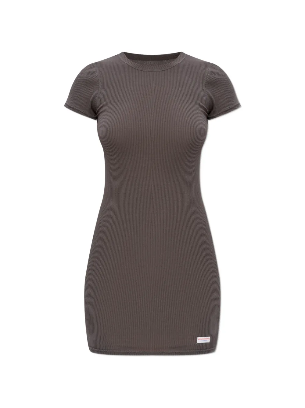 Alexander Wang ribbed short-sleeve dress Grijs
