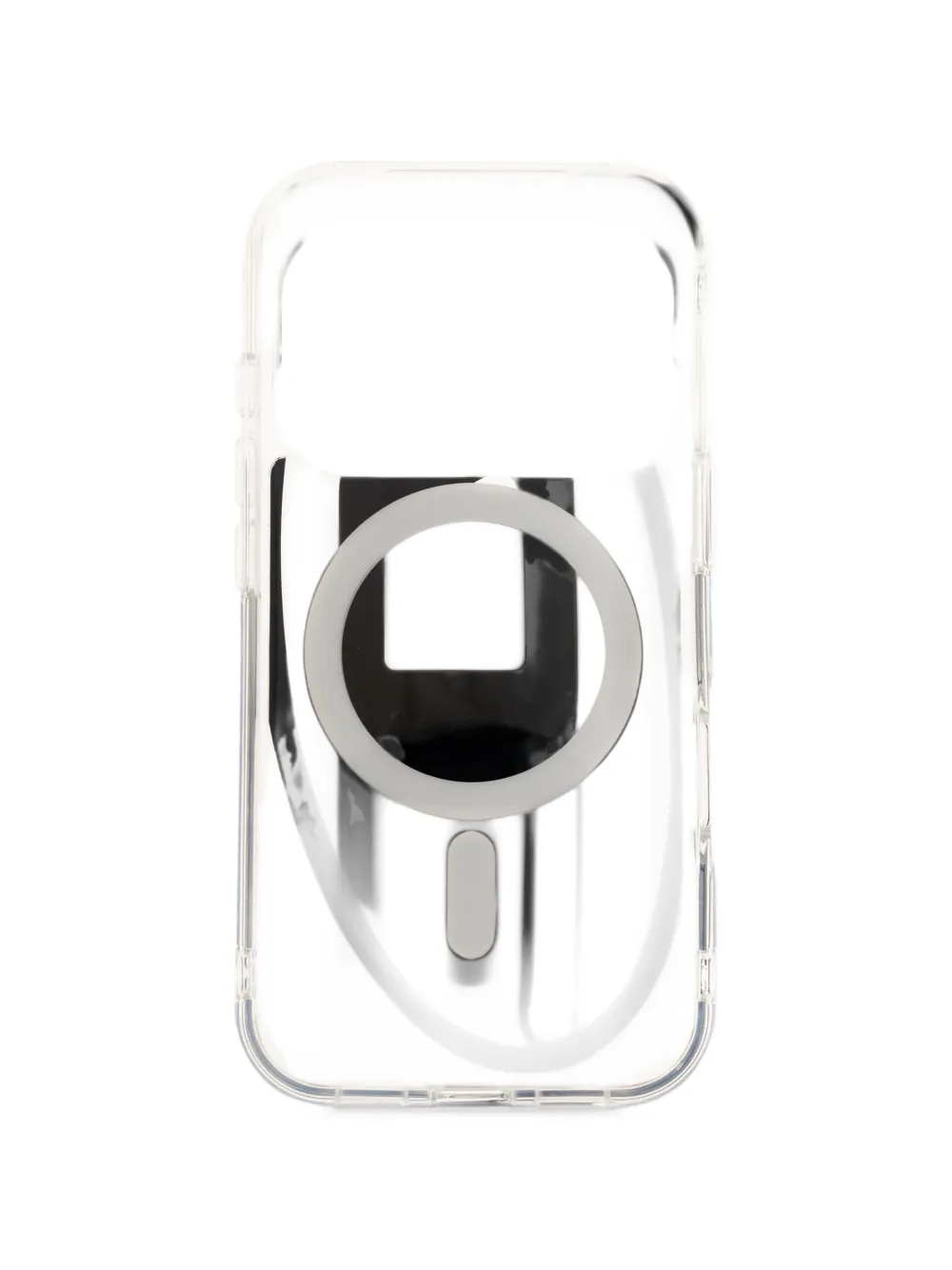 Diesel Cover per iPhone 17 Pro metallizzata con logo Oval D - Toni neutri