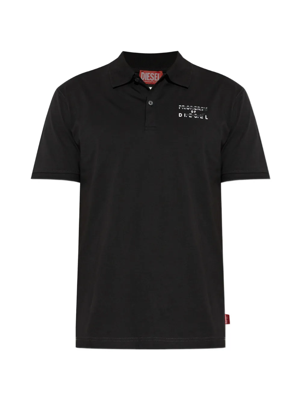 Diesel short-sleeve polo with logo detail - Nero
