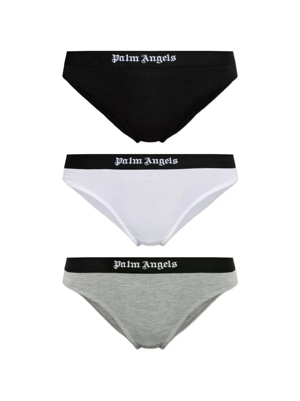 Palm Angels Slip con logo in vita (3 pezzi) - Bianco