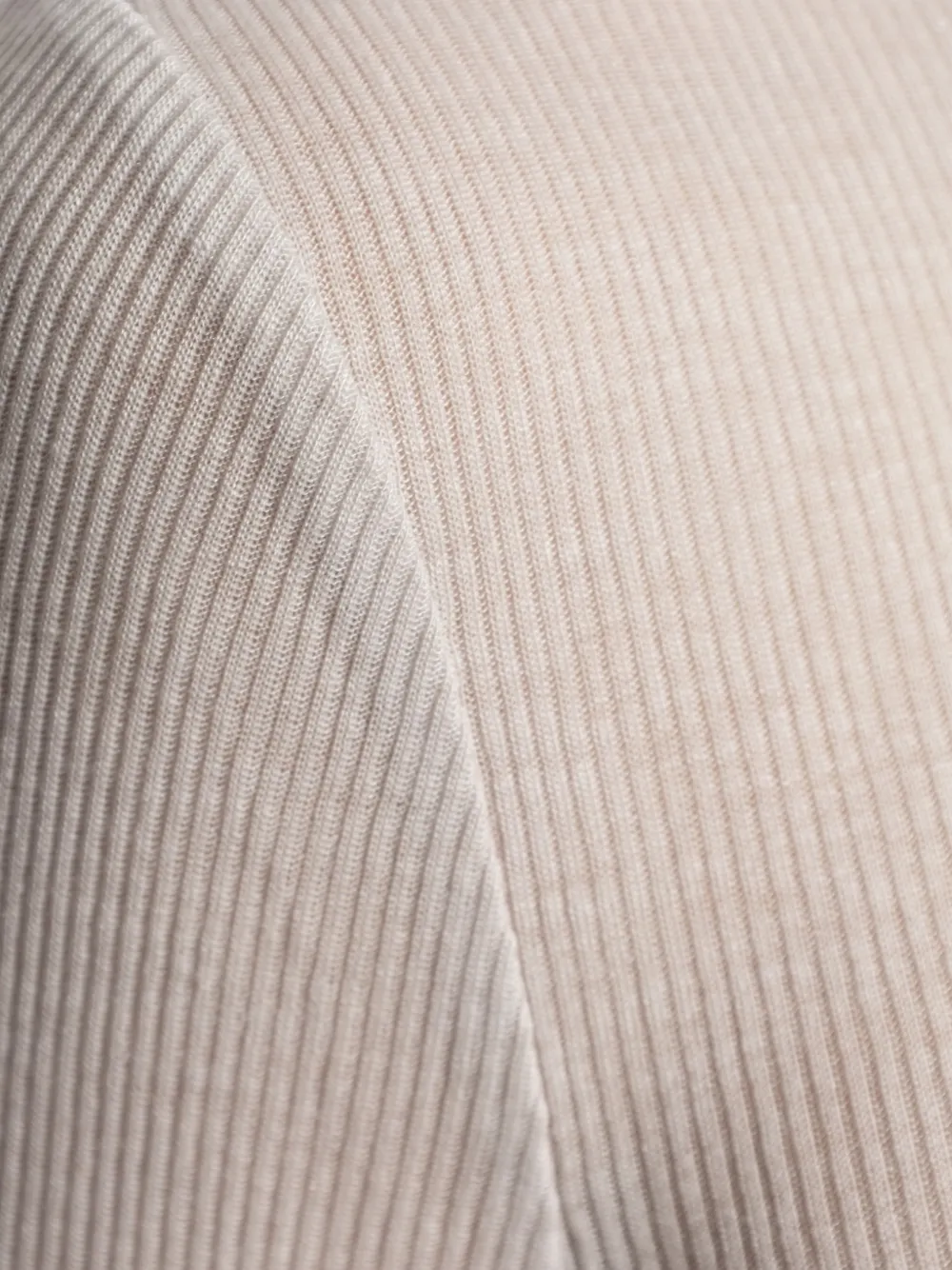 SAMSOE ribbed-knit turtleneck sweater Beige