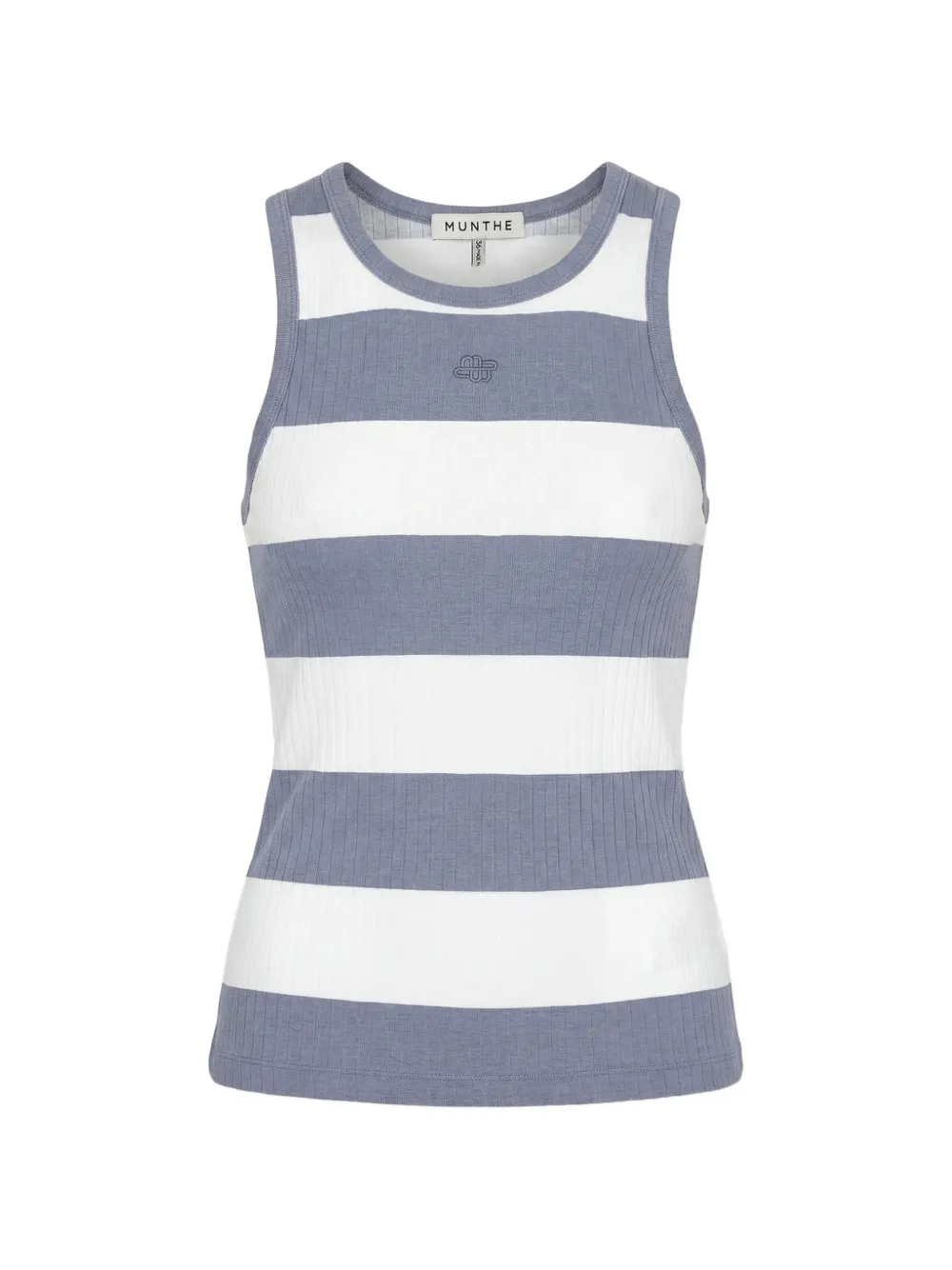 MUNTHE Tezza striped ribbed top - Blu