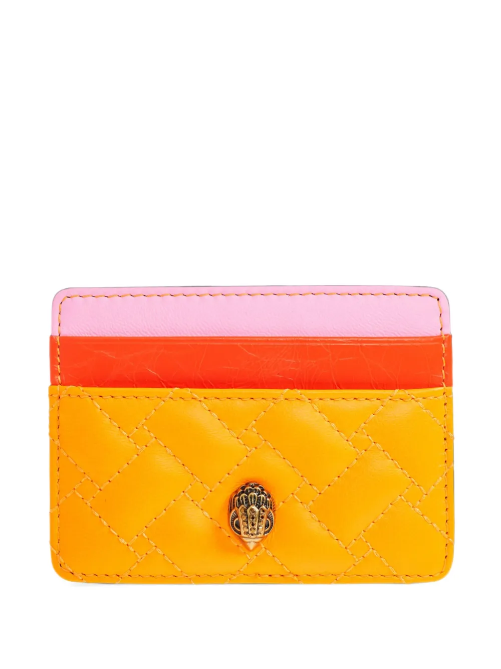 Kurt Geiger London Kensington quilted leather card holder - Giallo