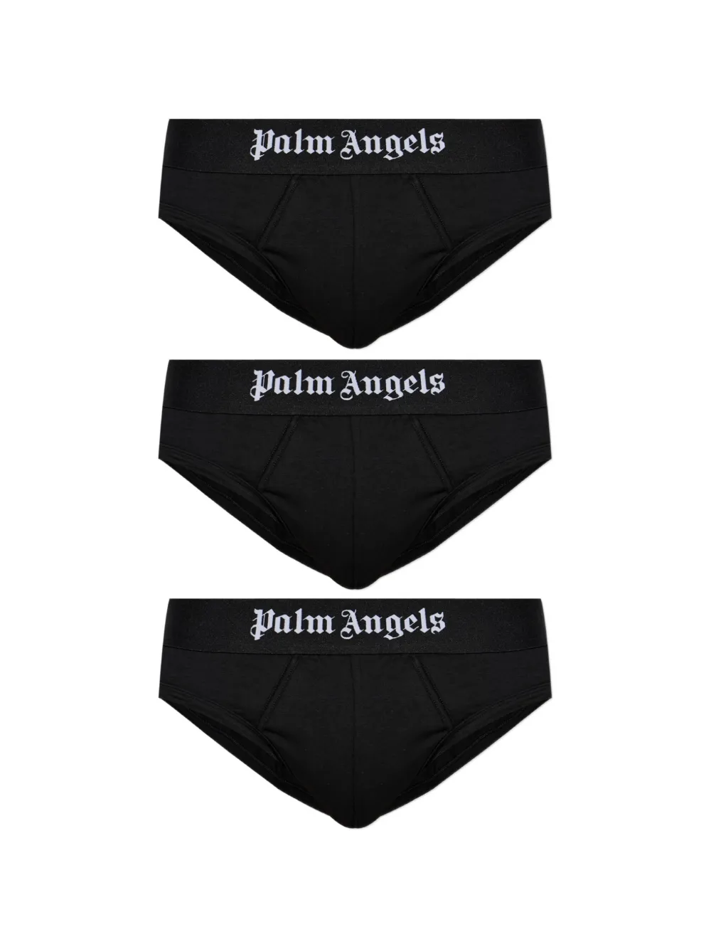 Palm Angels Slip con logo in vita (3 pezzi) - Nero
