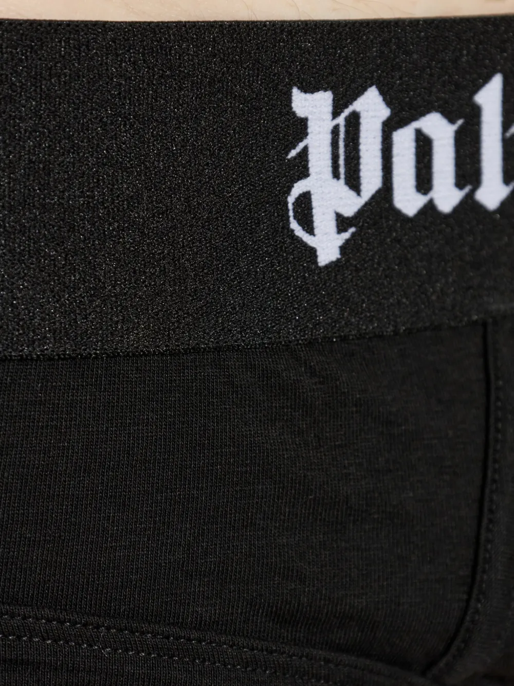 Palm Angels Drie boxershorts met logoband Zwart