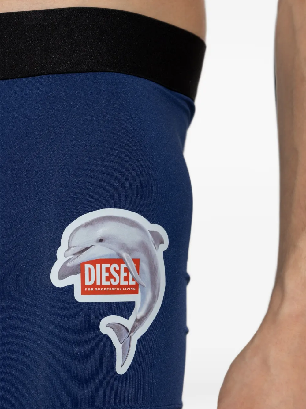 Diesel Damien-D-Pop dolphin-print boxers Blauw