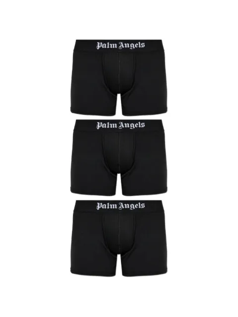 Palm Angels pack de tres bóxeres con logo en la pretina