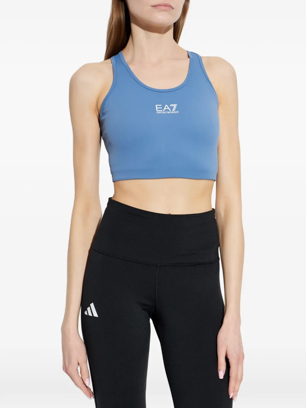 Ea7 Emporio Armani Top met racerback Blauw