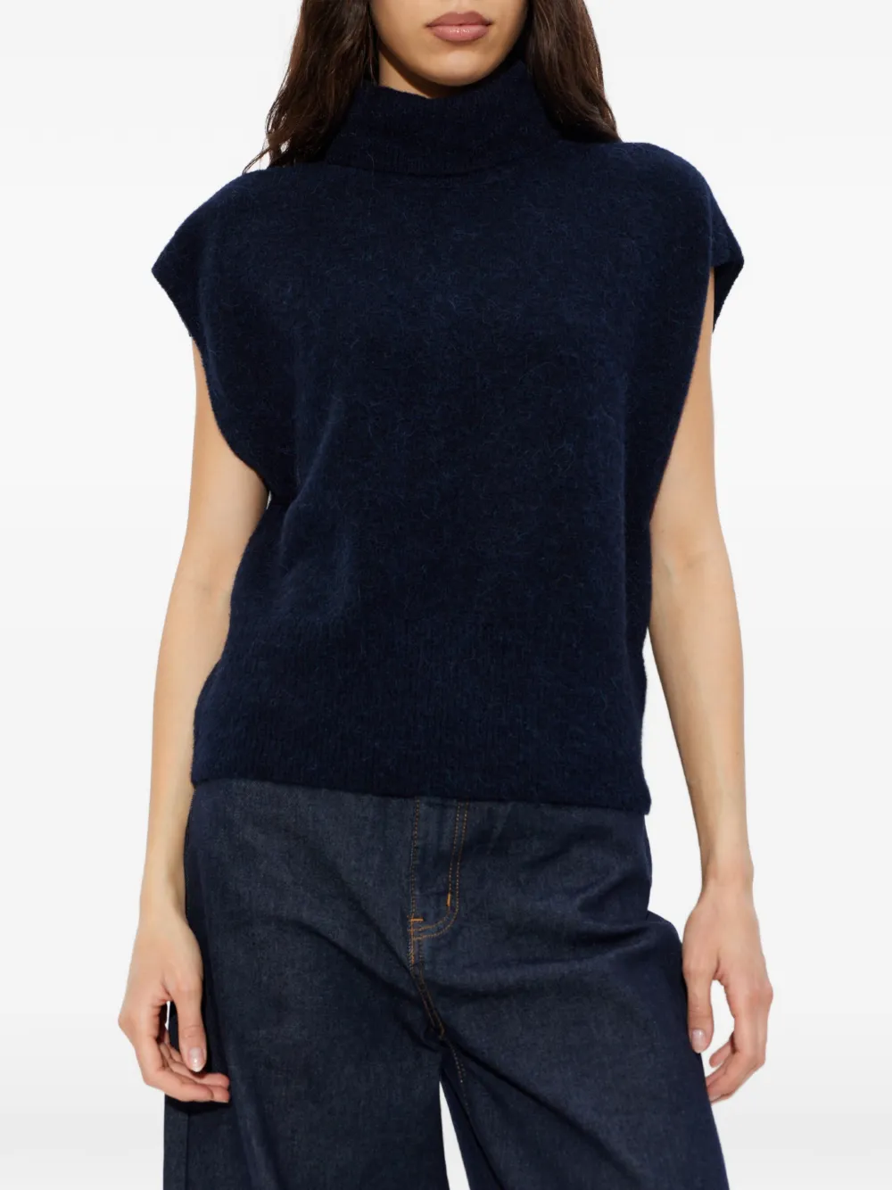 Gestuz Gzalpha roll-neck sweater Blauw