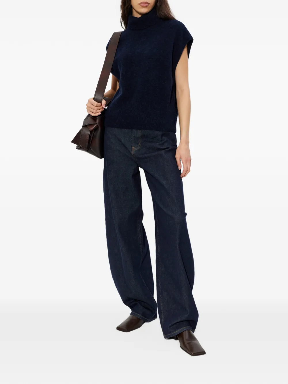 Gestuz Gzalpha roll-neck sweater Blauw