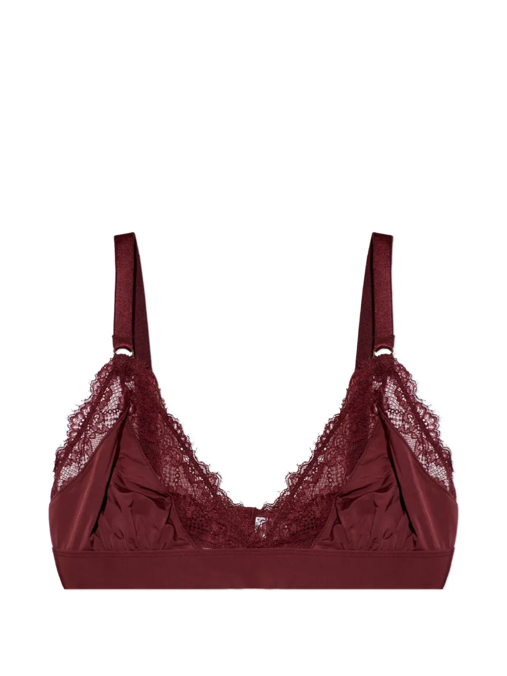 Heist Bralette a triangolo Bridget con finiture in pizzo - Rosso