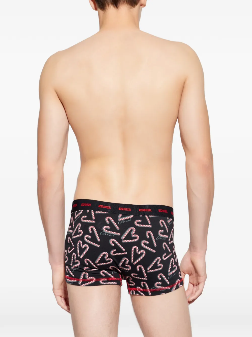 Diesel candy cane-print boxers Zwart