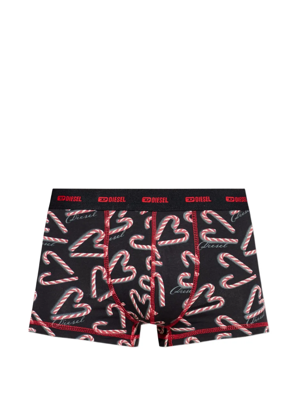 Diesel candy cane-print boxers Zwart