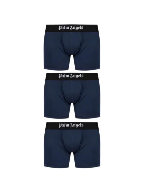 Palm Angels set de tres bóxeres con logo en la pretina