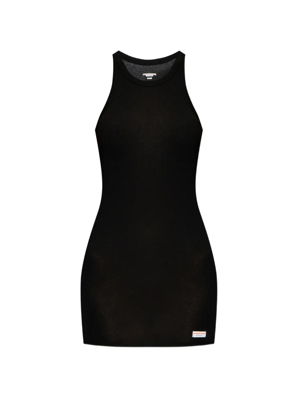 Alexander Wang Korte mini-jurk met logo Zwart