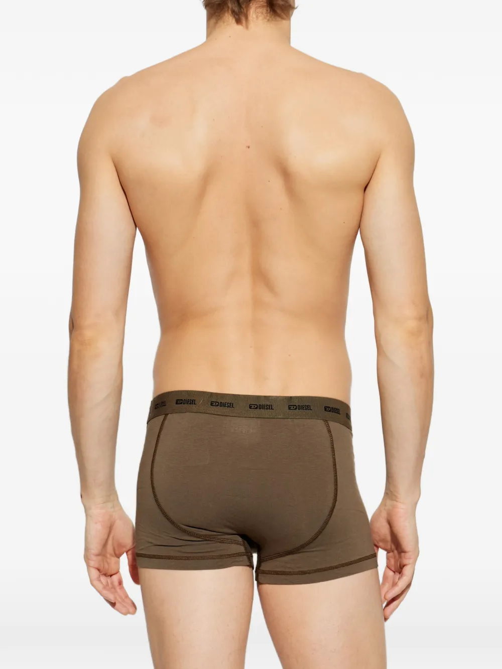 Diesel logo-waistband boxer shorts (set of three) Groen