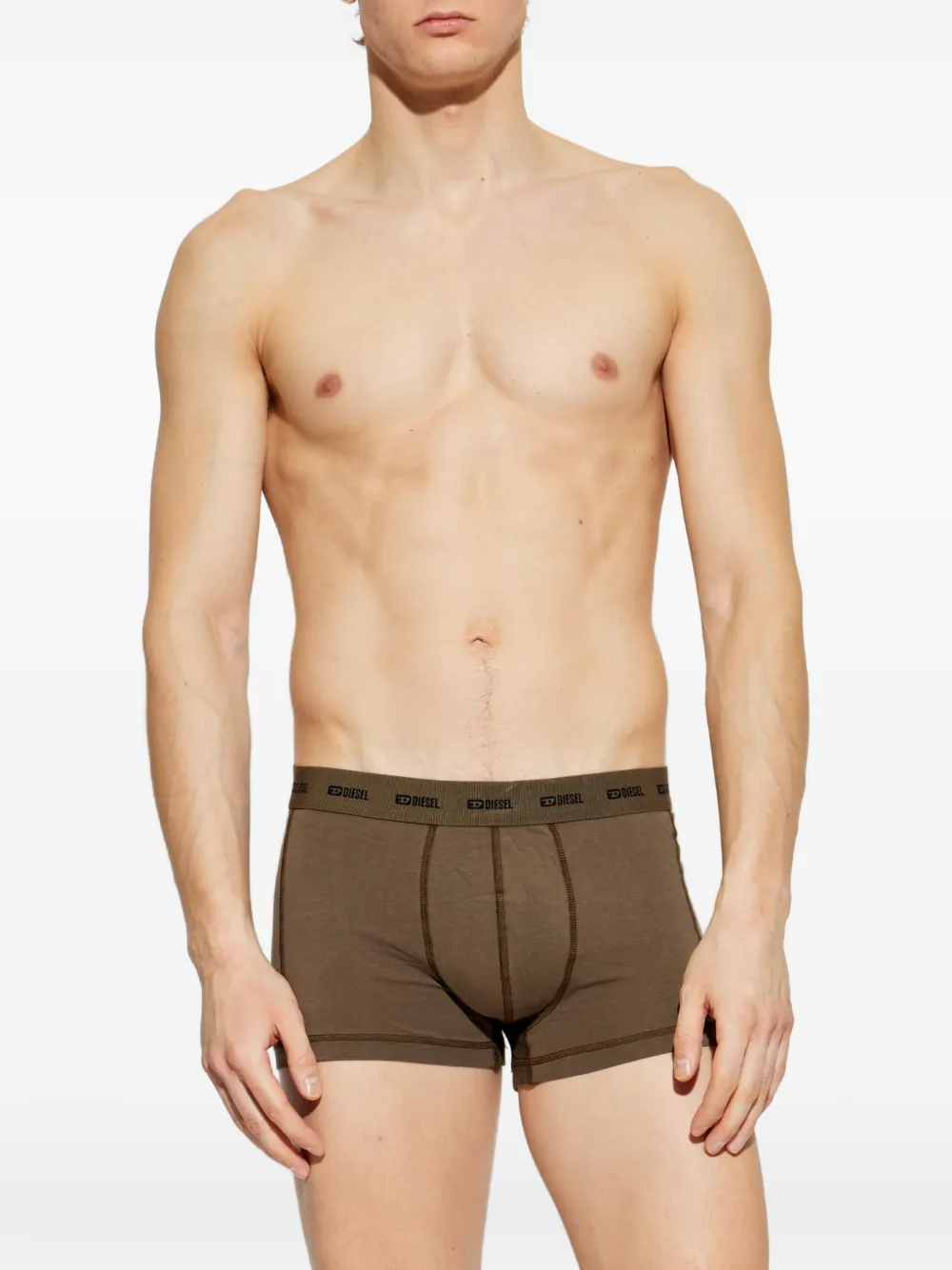Diesel logo-waistband boxer shorts (set of three) Groen