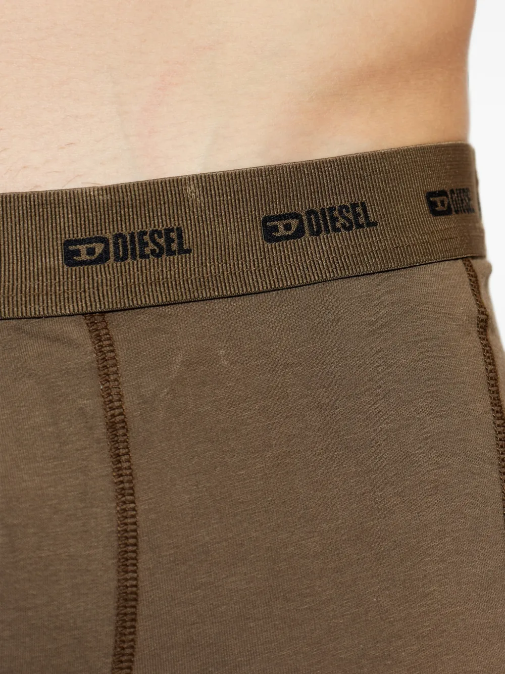 Diesel logo-waistband boxer shorts (set of three) Groen