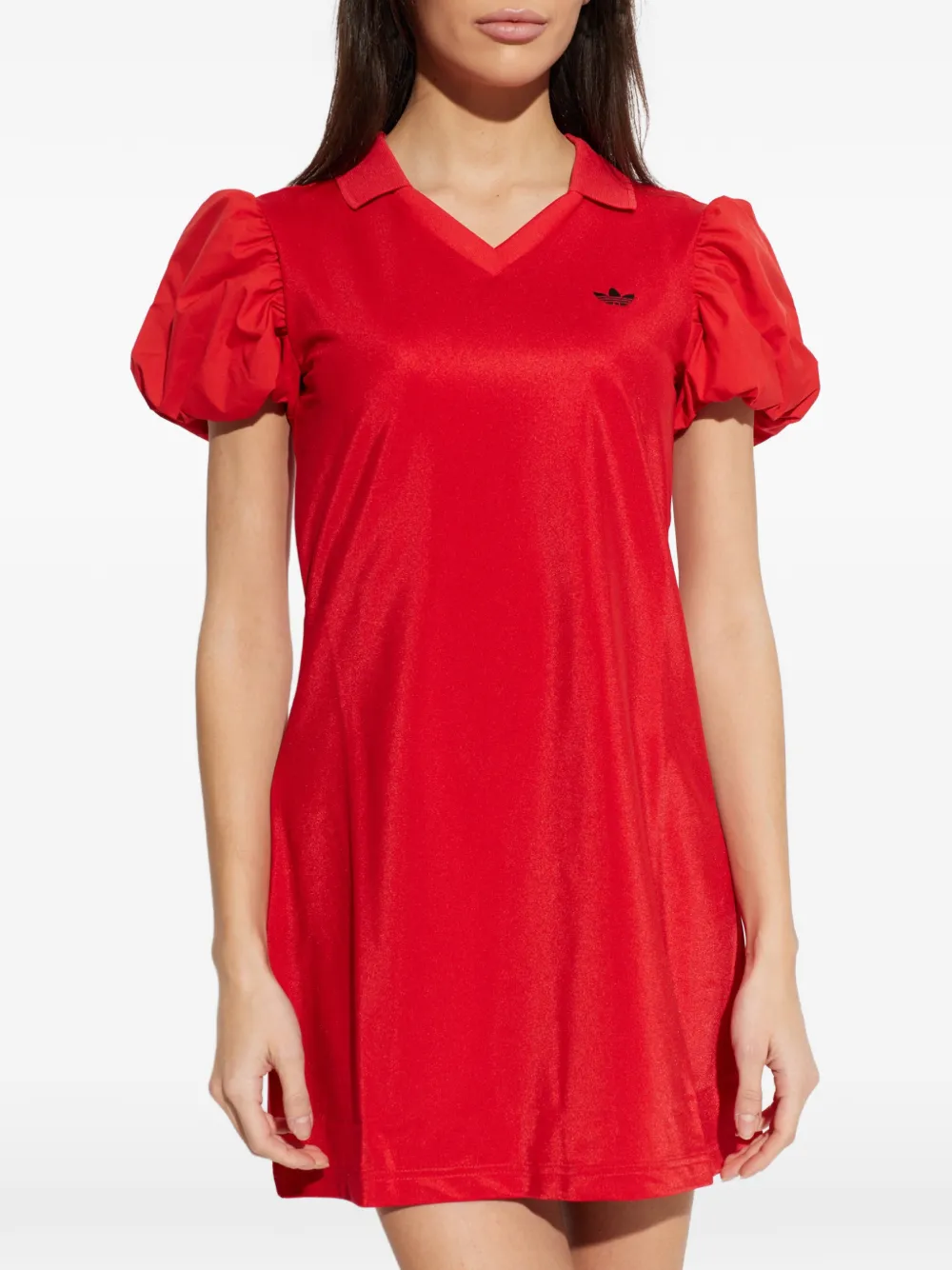 adidas dress with balloon sleeves Rood