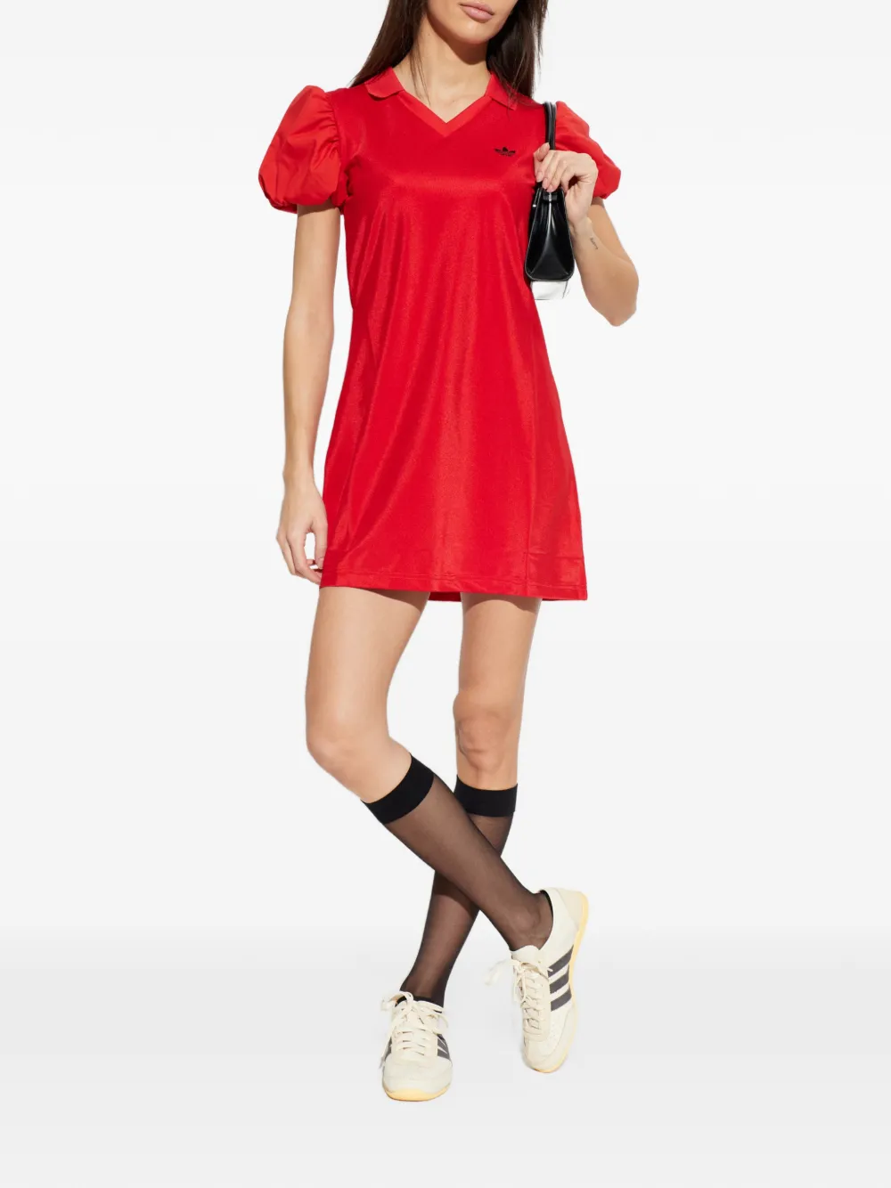 adidas dress with balloon sleeves Rood