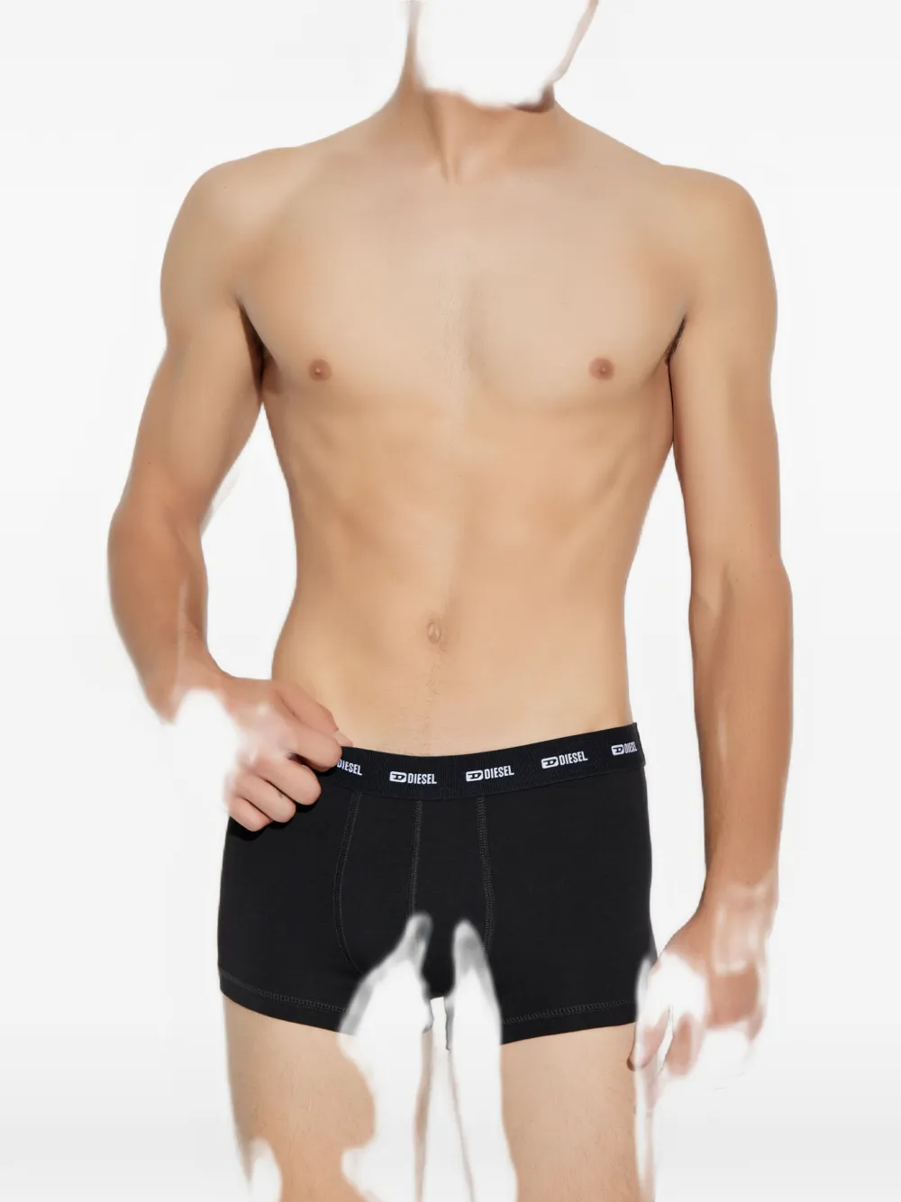 Diesel logo-waistband paisley-print boxers Zwart