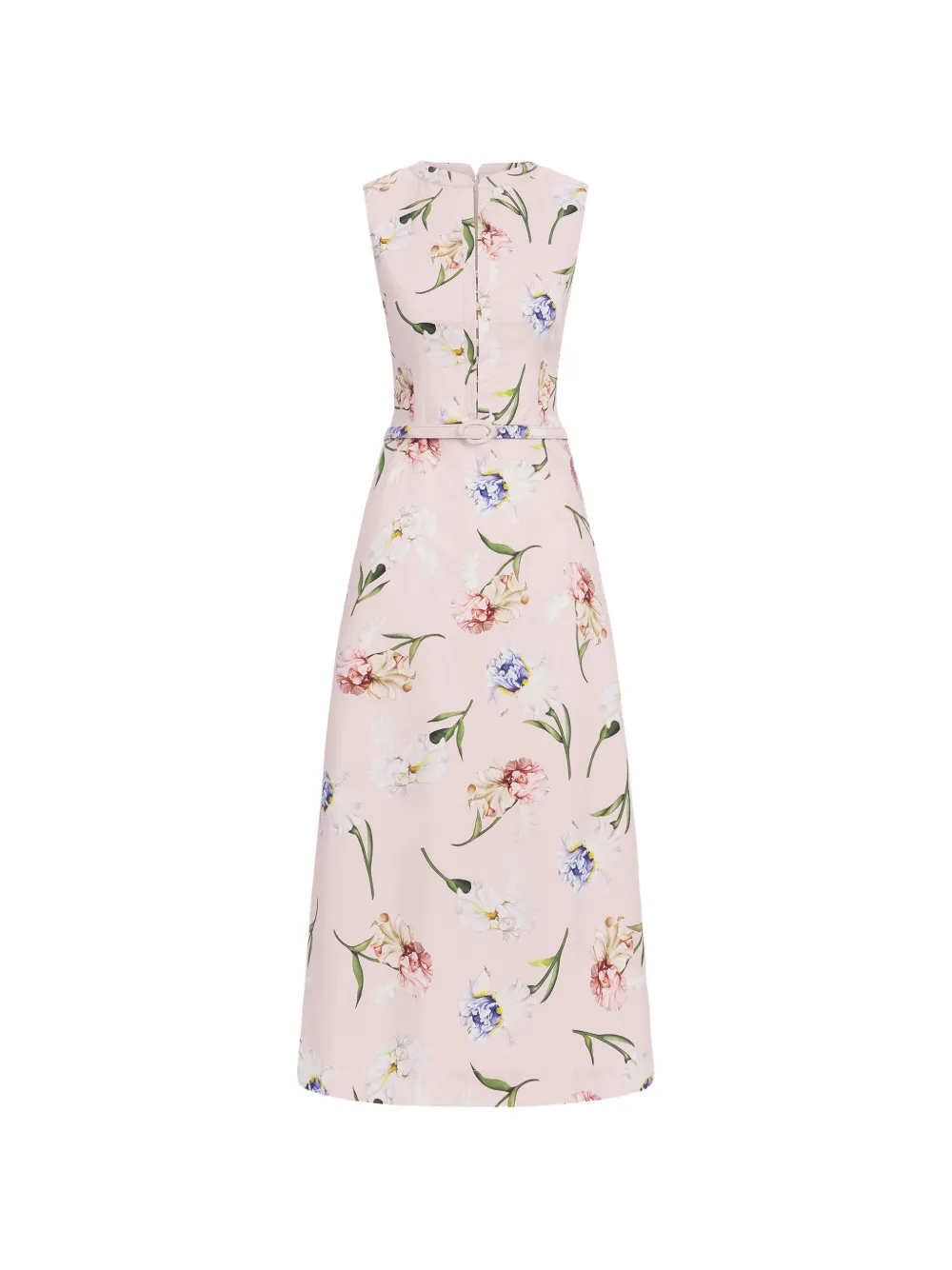 Oscar de la Renta floral-print belted midi dress - Pink