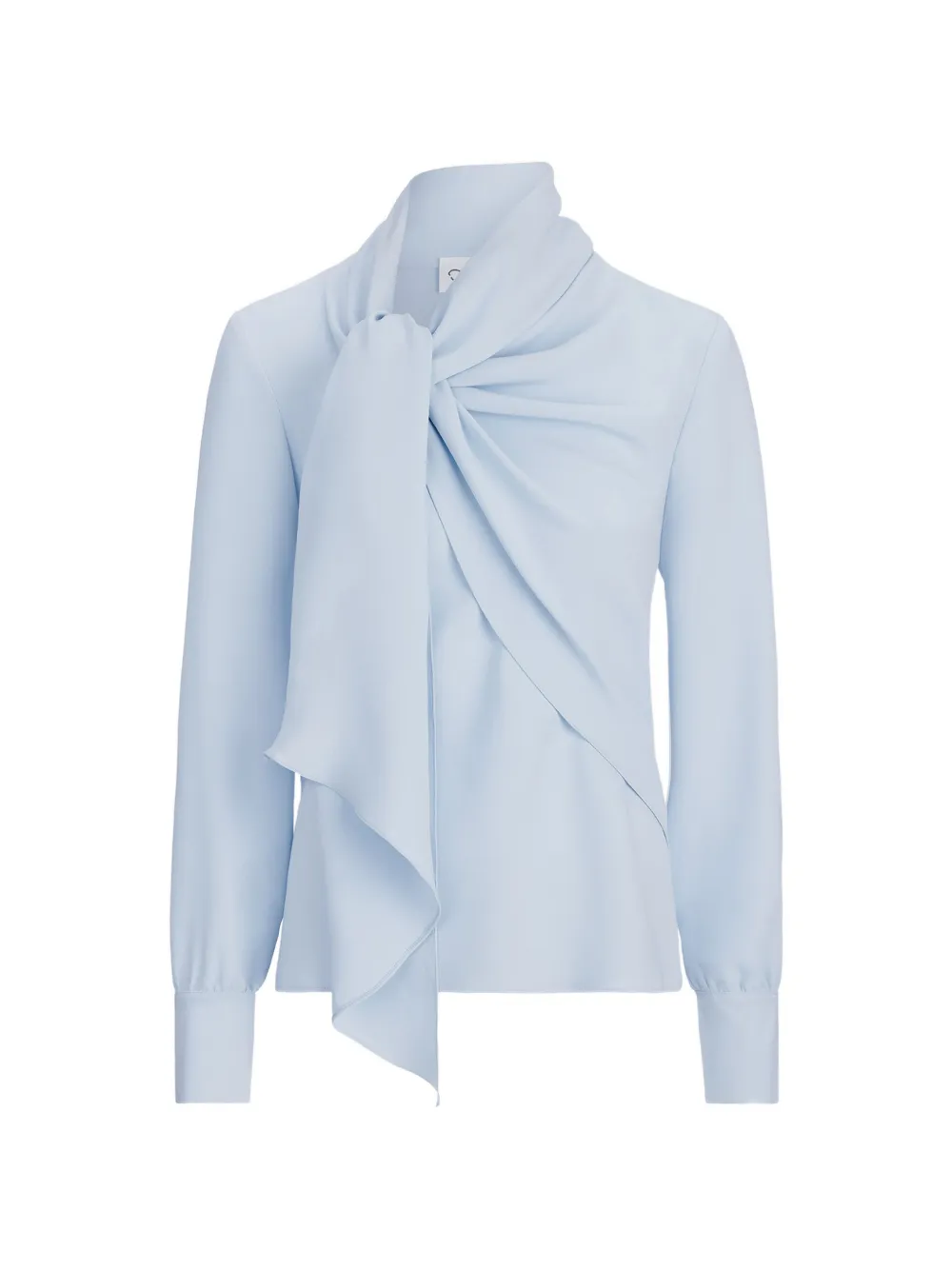 Oscar de la Renta neck-tie georgette blouse Blauw