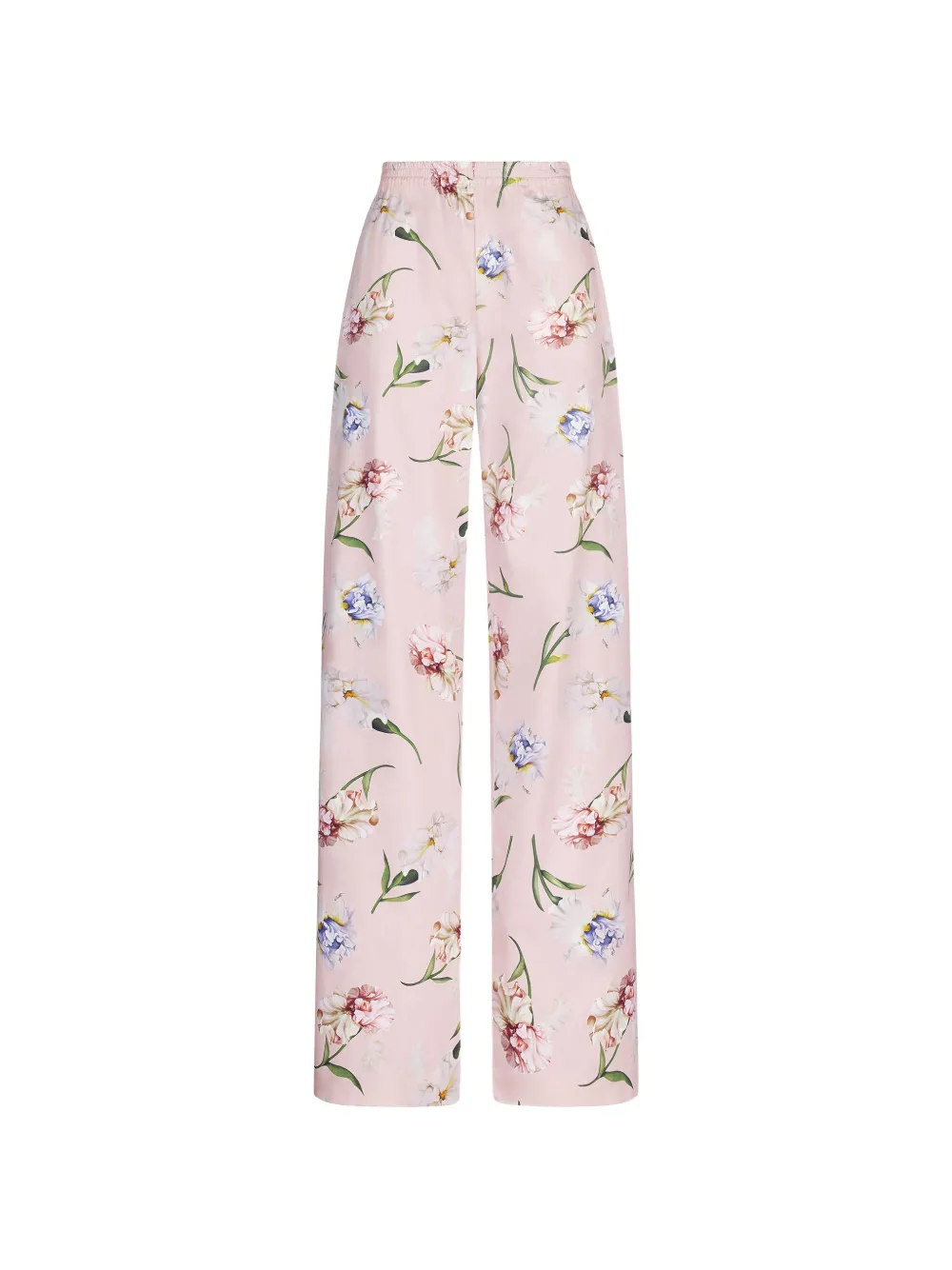 Oscar de la Renta floral-print poplin trousers Roze