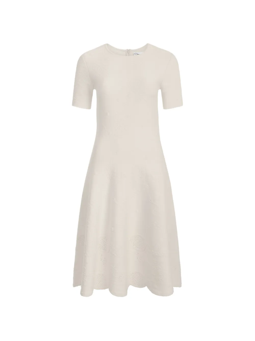 Oscar de la Renta Mini-jurk met jacquard Beige