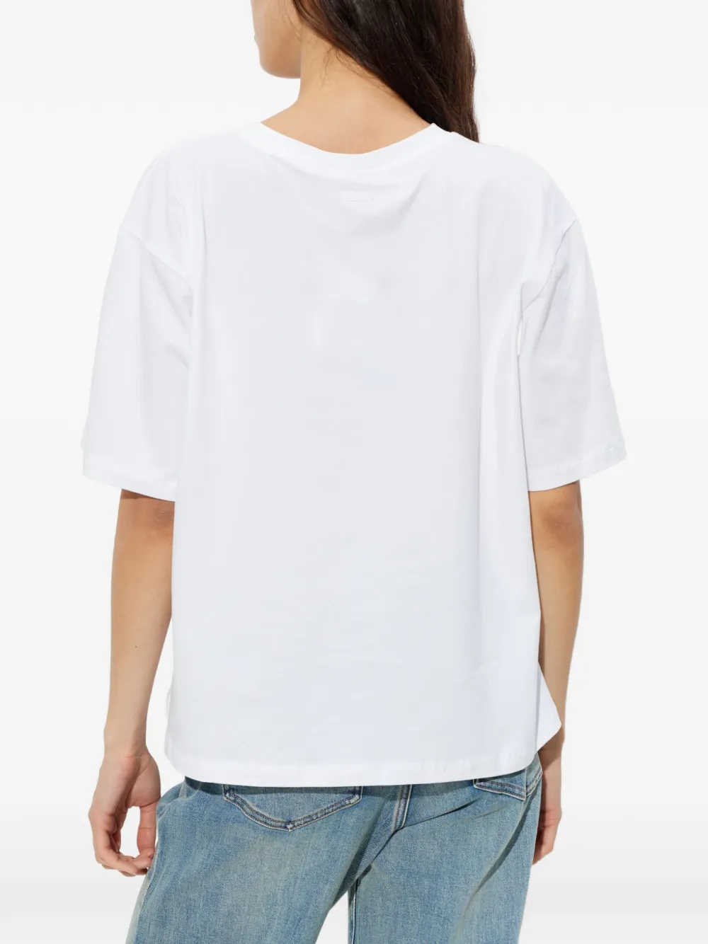 Gestuz Gztima T-shirt met verlaagde schouders Wit