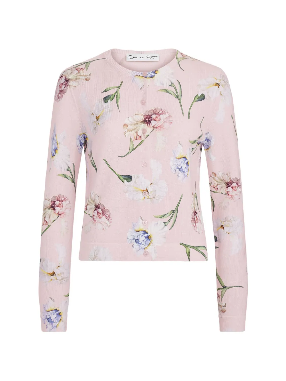 Oscar de la Renta floral-print cardigan - Rosa