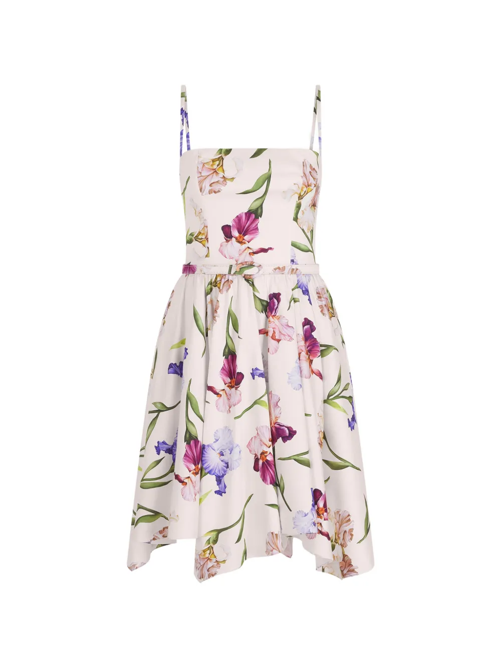 Oscar de la Renta floral-print poplin mini dress Beige