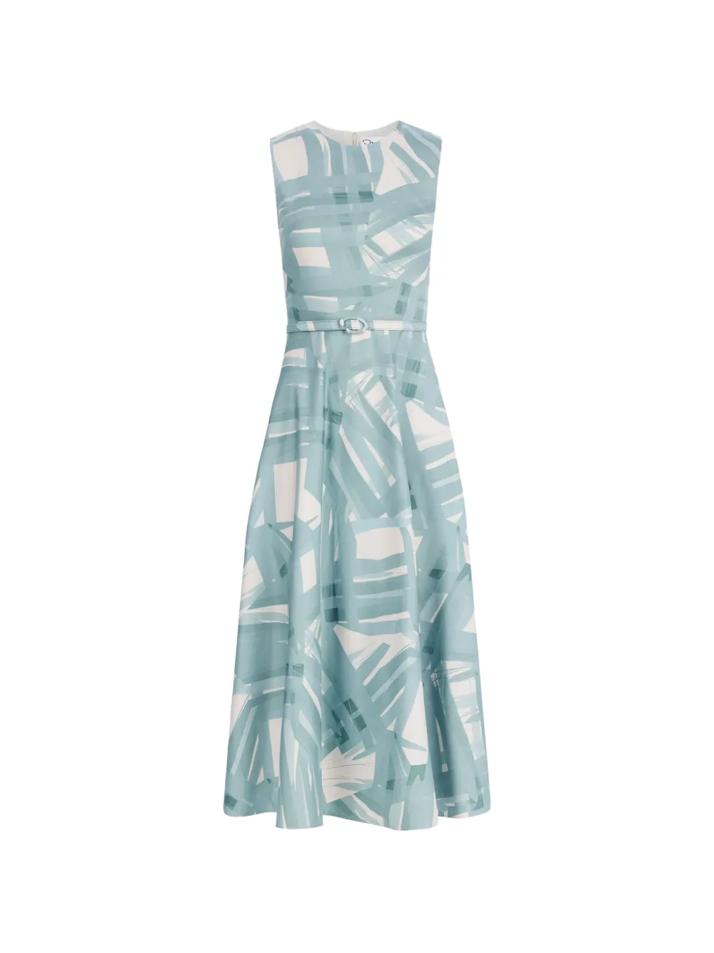 Oscar de la Renta stripey sleeveless midi dress - Blau