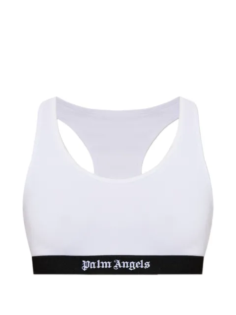 Palm Angels logo-tape racerback bra
