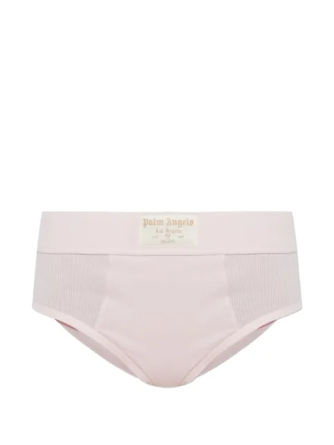 Palm Angels logo-patch ribbed-knit briefs