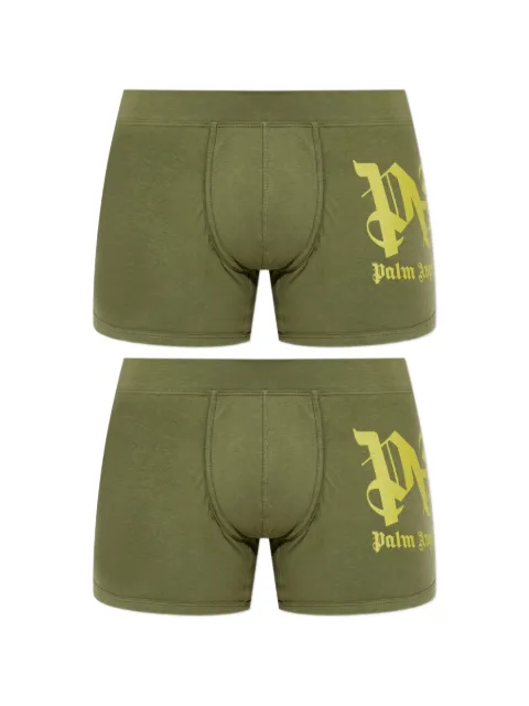 Palm Angels logo印花四角裤（两件装)
