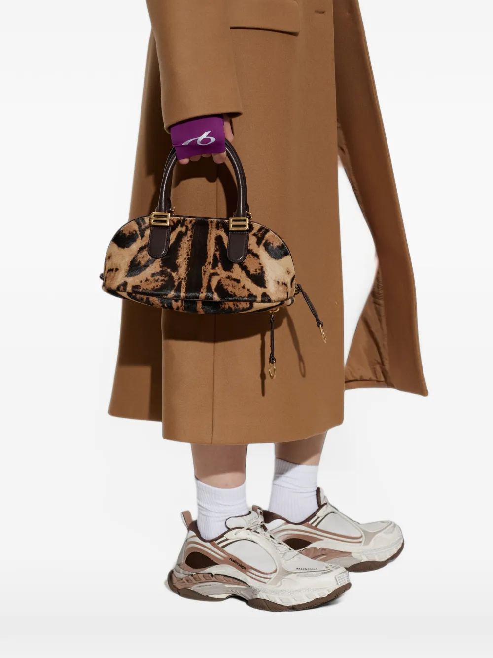 Balenciaga Bolero mini-bowlingtas Bruin