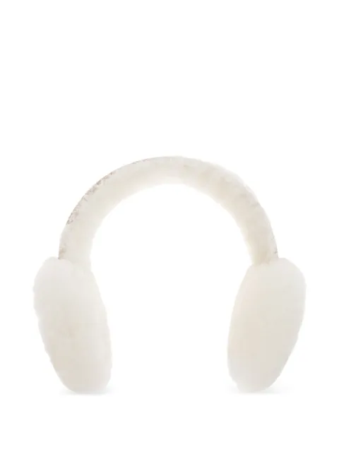 UGG orejeras de piel con ribete texturizado