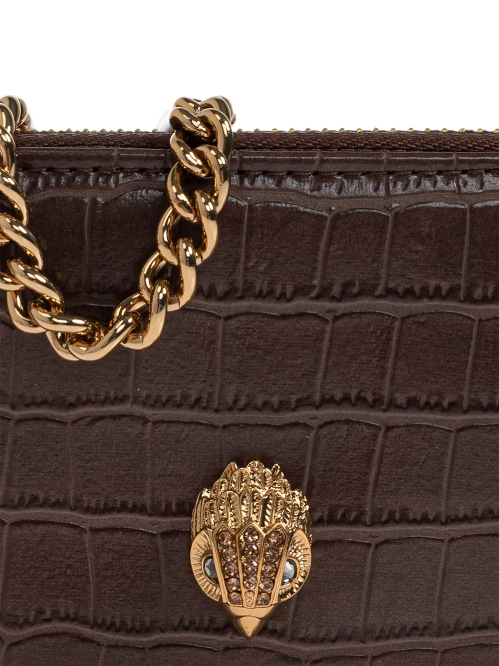 Kurt Geiger London Kensington croc-effect wallet Bruin