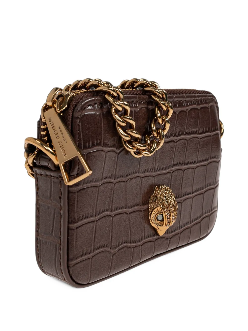 Kurt Geiger London Kensington croc-effect wallet Bruin