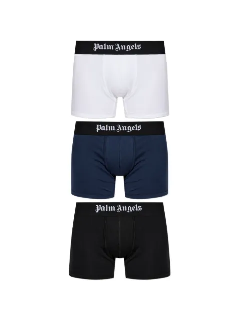 Palm Angels pack de tres bóxeres con logo en la pretina