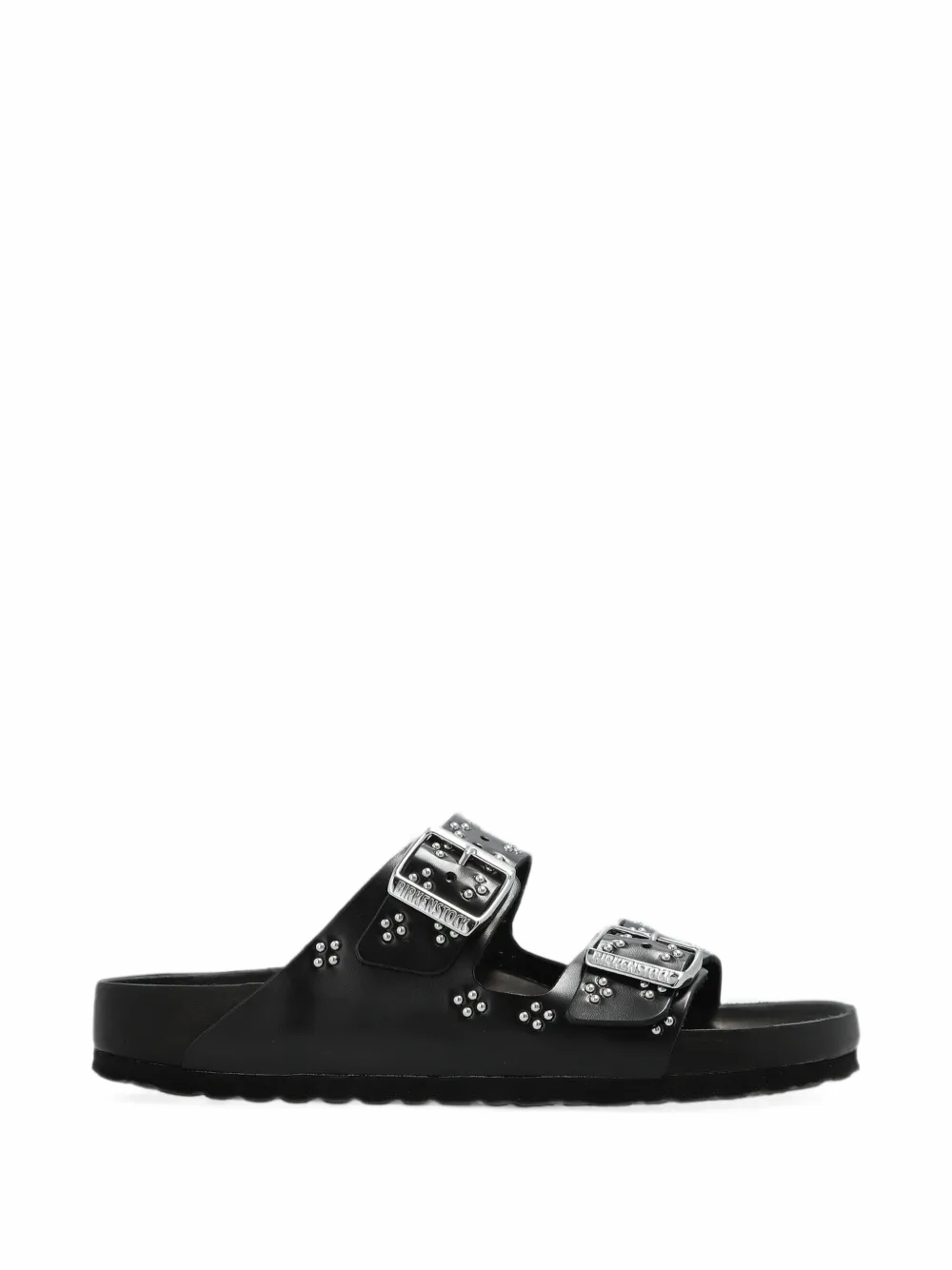 Birkenstock Arizona rivet-border small natural-leather sandals - Nero