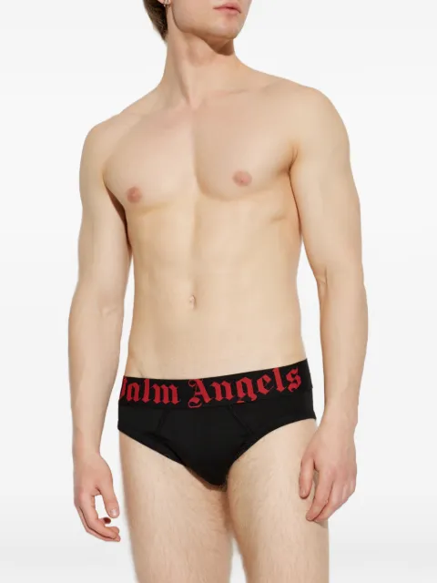 Palm Angels logo-waistband briefs (set of two)