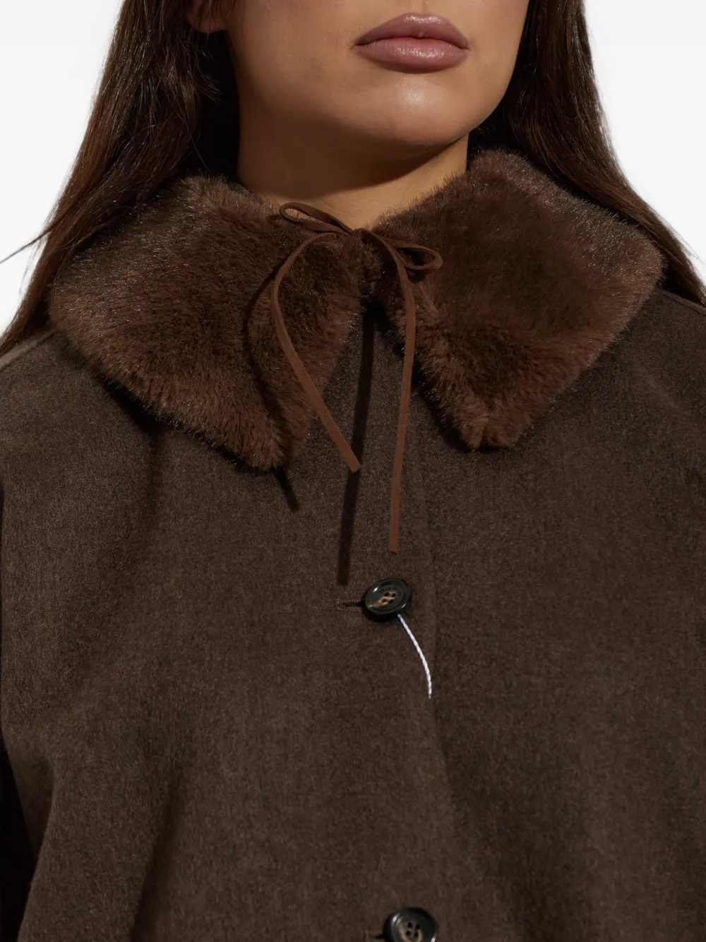 By Malene Birger Cowie faux-fur collar Bruin