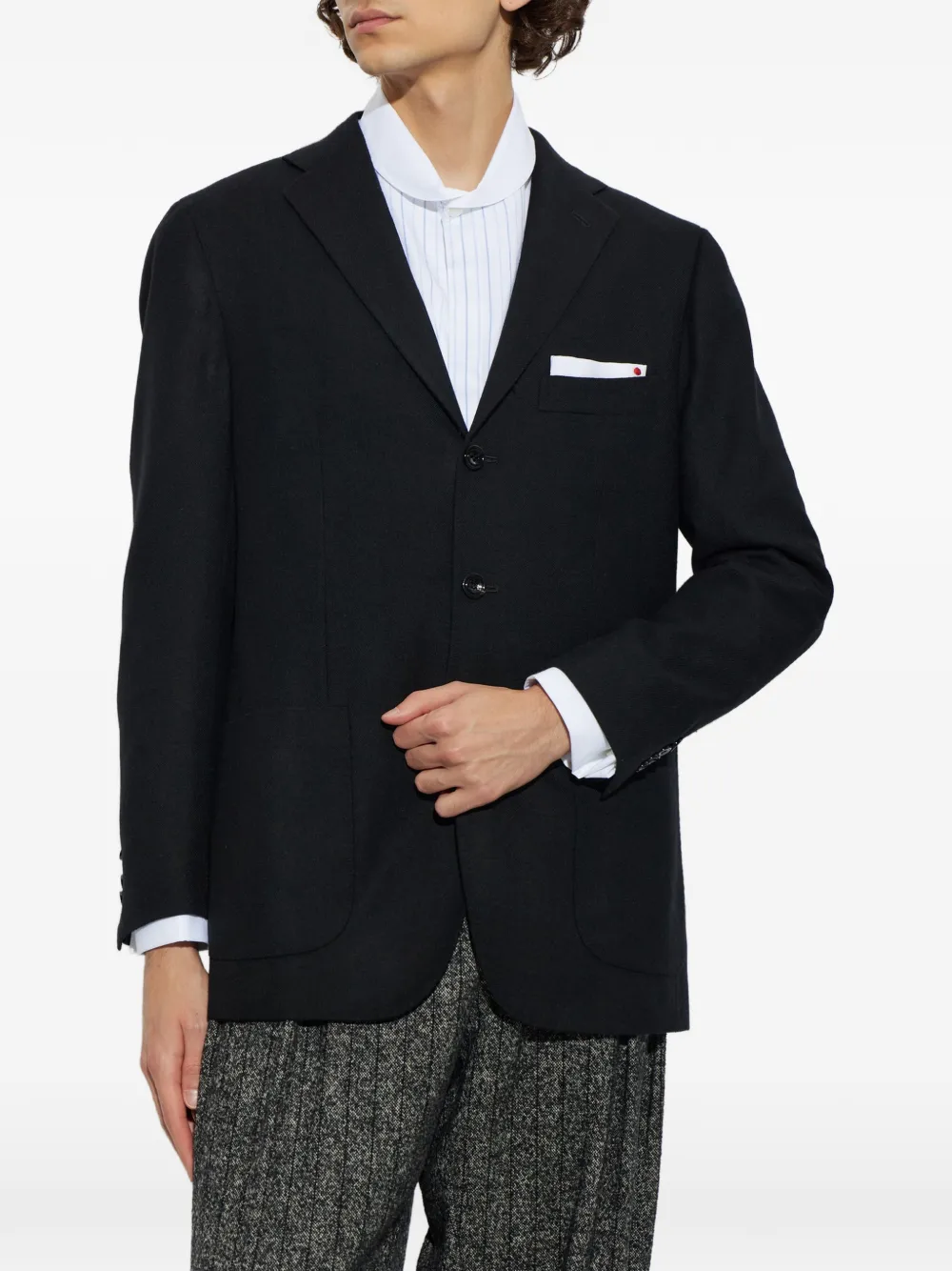 Kiton cashmere blazer Zwart