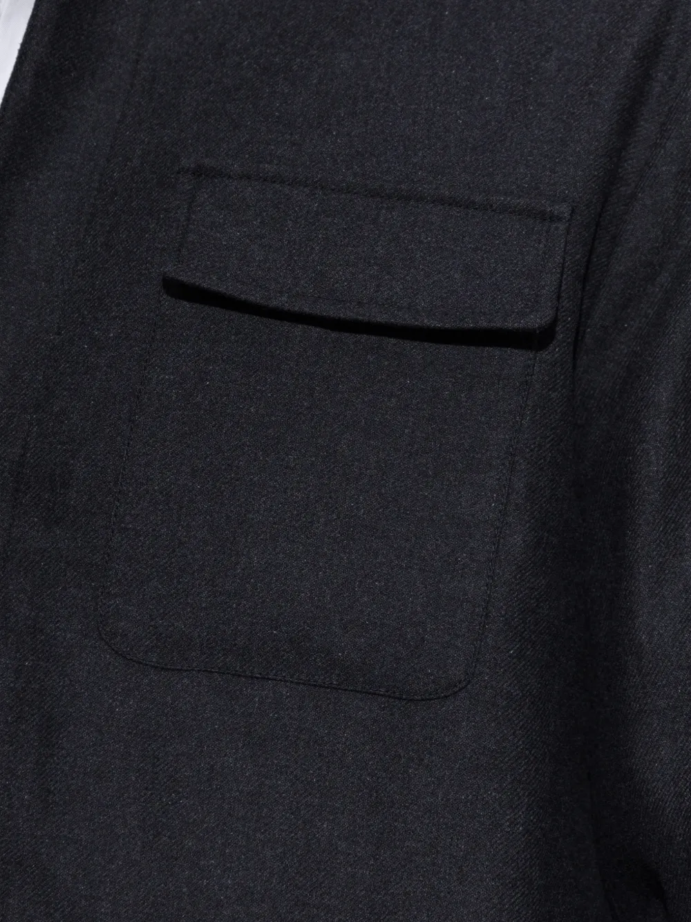 Eleventy flap-pocket wool-blend trousers and shirt jacket set Blauw