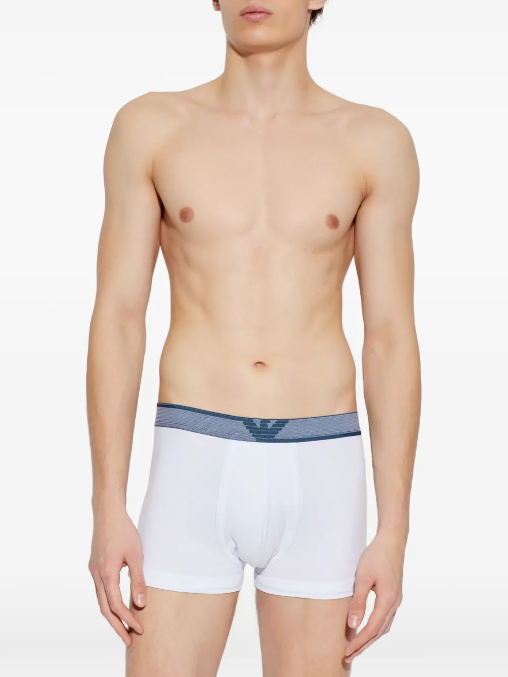 Emporio Armani logo-waistband boxer shorts - Bianco