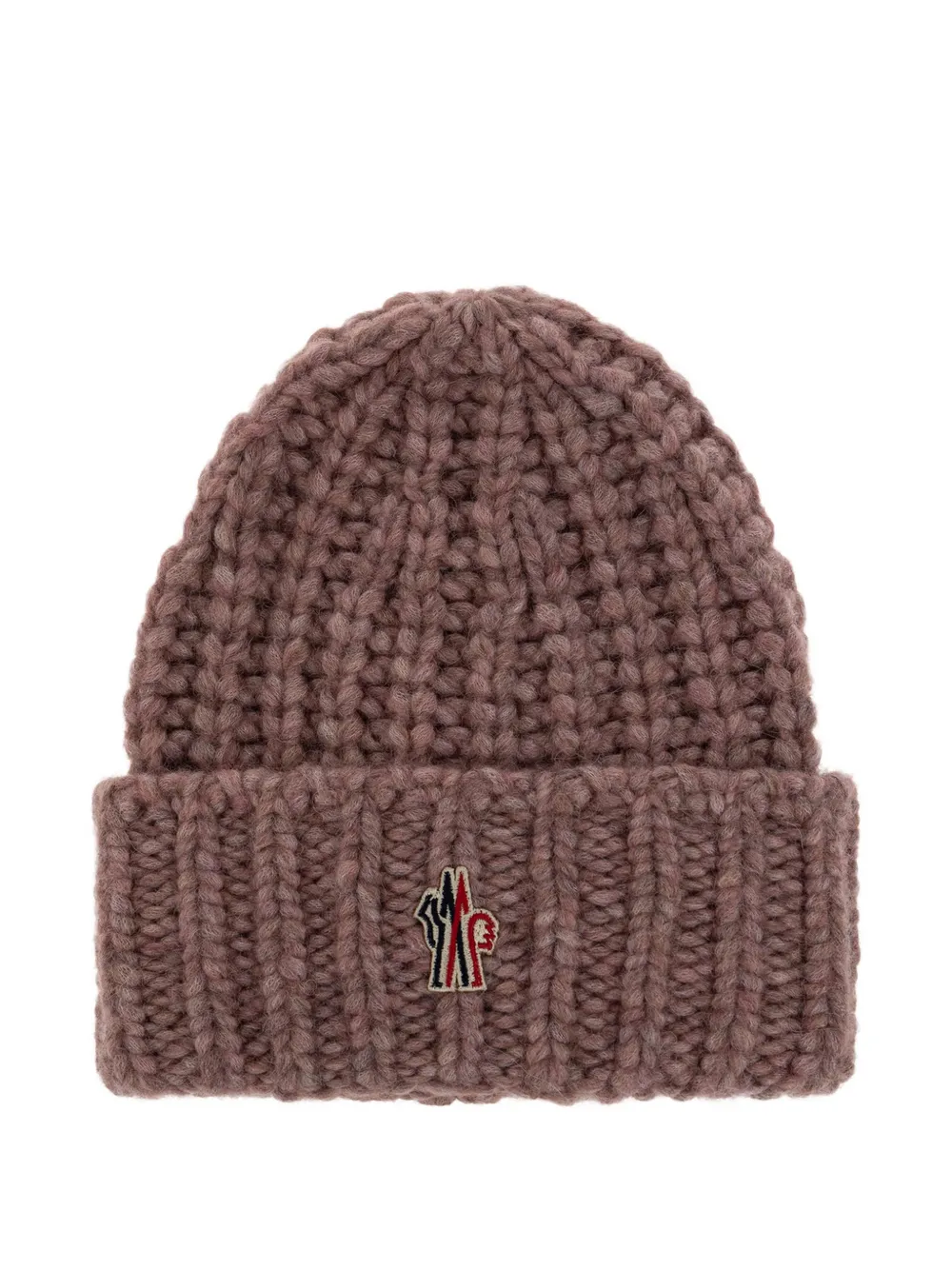 Moncler Grenoble Apres-Ski logo-patch beanie hat Bruin